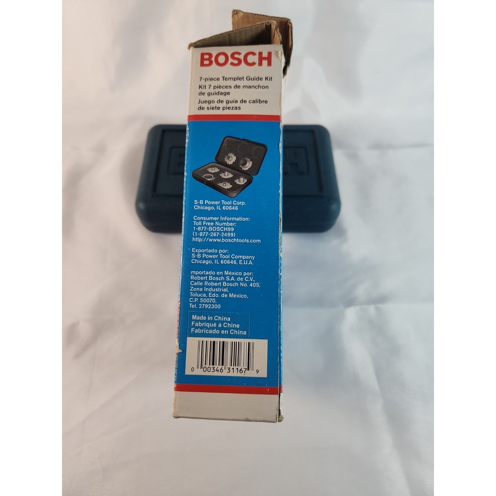Bosch Router Template Guide Set 7 Pc #RA1125 w/Case - Picture 6 of 7